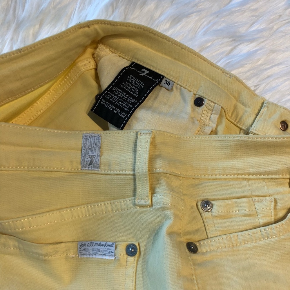 5[7ForAllMankind] Yellow stretchy skinny - Picture 7 of 8